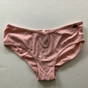 Victoria’s Secret Pink Candy Cane Rhinestone Cheekster Panty XL New